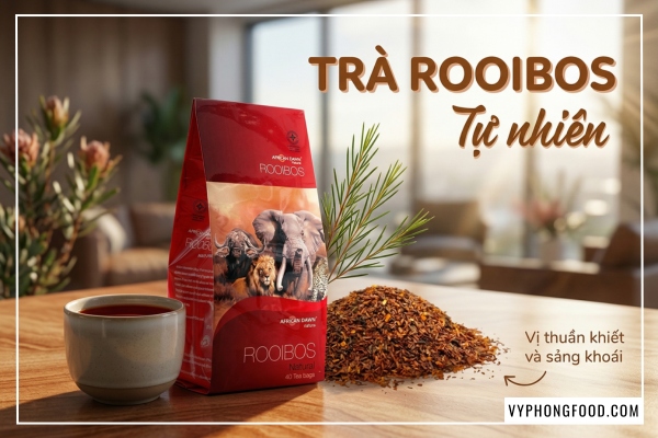 trà thảo mộc túi lọc cao cấp african dawn rooibos tea 40 túi nhập khẩu.