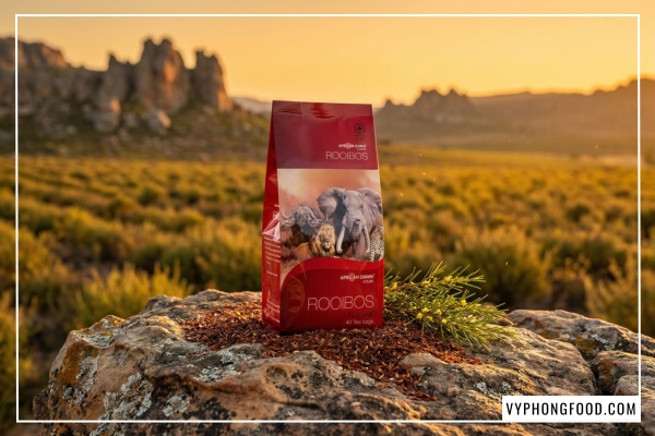 Khám phá tác dụng của hồng trà Rooibos Nam Phi và hoạt chất Aspalathin. Trà thảo mộc không caffeine tốt cho tim mạch, hỗ trợ ngủ ngon.