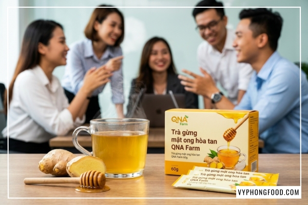 Công dụng của trà gừng với mật ong trong việc làm ấm cơ thể và bảo vệ dạ dày.