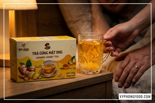 công dụng của trà gừng với mật ong giúp giải rượu giảm buồn nôn và hồi phục sức khỏe nhanh chóng cho nam giới văn phòng.