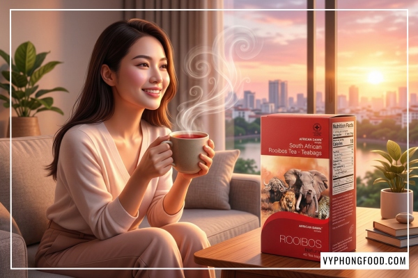 Hình ảnh minh họa trà rooibos có tác dụng gì giúp chống lão hóa và làm đẹp da tự nhiên cho phụ nữ hiện đại.
