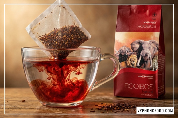 Trà rooibos có tác dụng gì cho tim mạch: Ly hồng trà Nam Phi chính hãng African Dawn giúp ổn định huyết áp và giảm cholesterol xấu