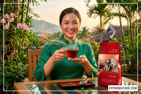 Trà rooibos có tác dụng gì trong việc hỗ trợ tiêu hóa và giảm cân lành mạnh cho dân văn phòng.