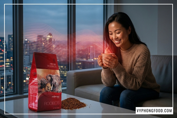 Trà rooibos có tác dụng gì trong việc hỗ trợ tiêu hóa và giảm cân lành mạnh cho dân văn phòng.