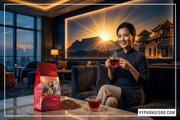Trà rooibos có tác dụng gì trong việc hỗ trợ tiêu hóa và giảm cân lành mạnh cho dân văn phòng.