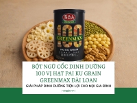 Bột ngũ cốc dinh dưỡng dạng lon 450g 100 vị hạt Pai Ku Grain Greenmax Đài Loan – Giải pháp dinh dưỡng tiện lợi cho mọi gia đình.