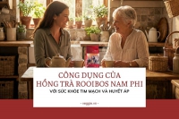Công dụng của Hồng trà Rooibos Nam Phi với sức khỏe tim mạch và huyết áp.